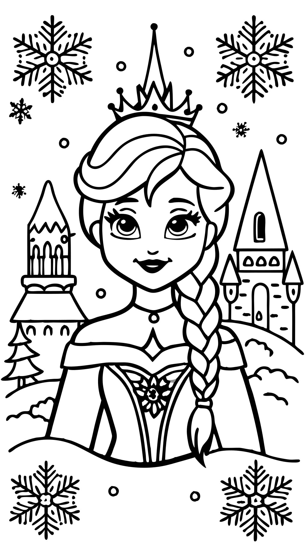 páginas para colorear imprimibles gratis de la película Frozen